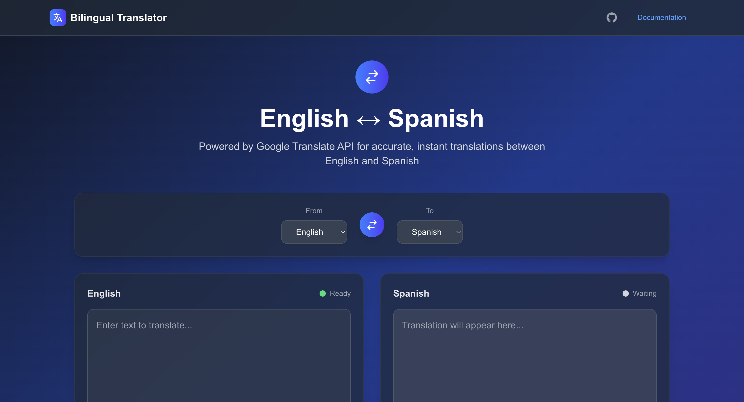 Bilingual Translator